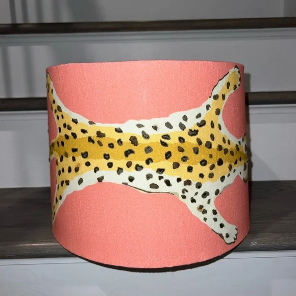 Anthropologie Dana Gibson Leopard Drum Lamp Shade new with tags